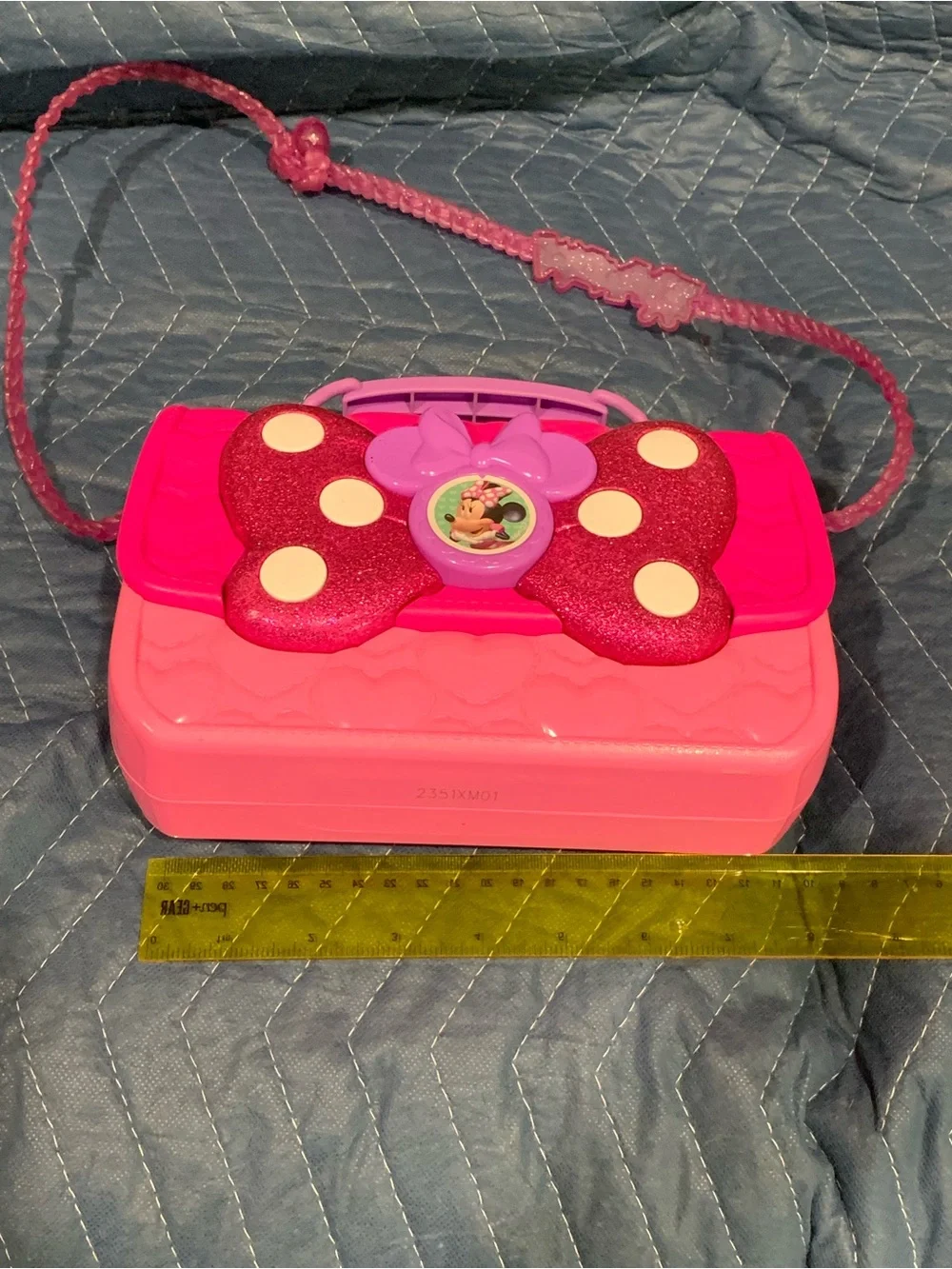 Kids Pink Minnie Bow Crossbody Purse